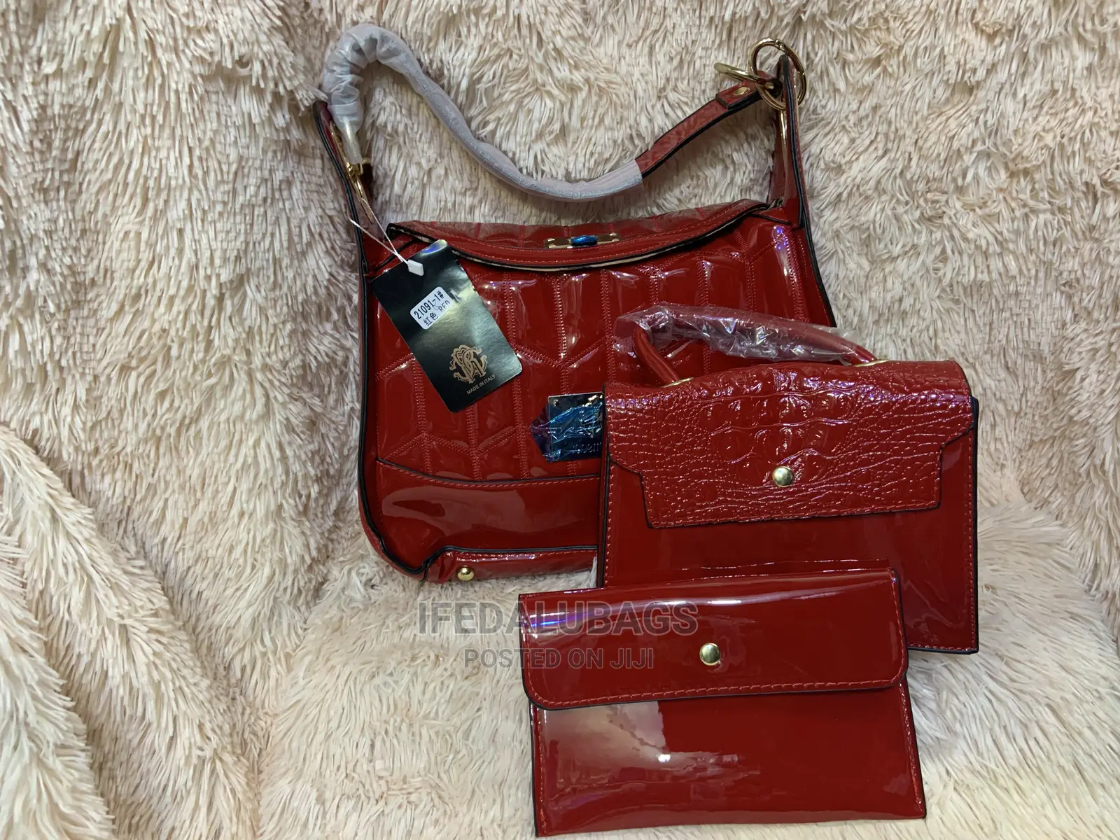 3n1 Quality Red Color Hand Bag