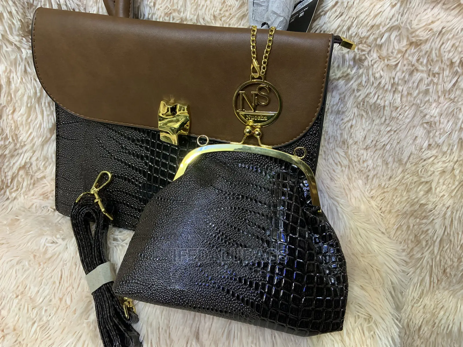 Medium Size 2n1 Quality Croc Skin Quality Hand Bag
