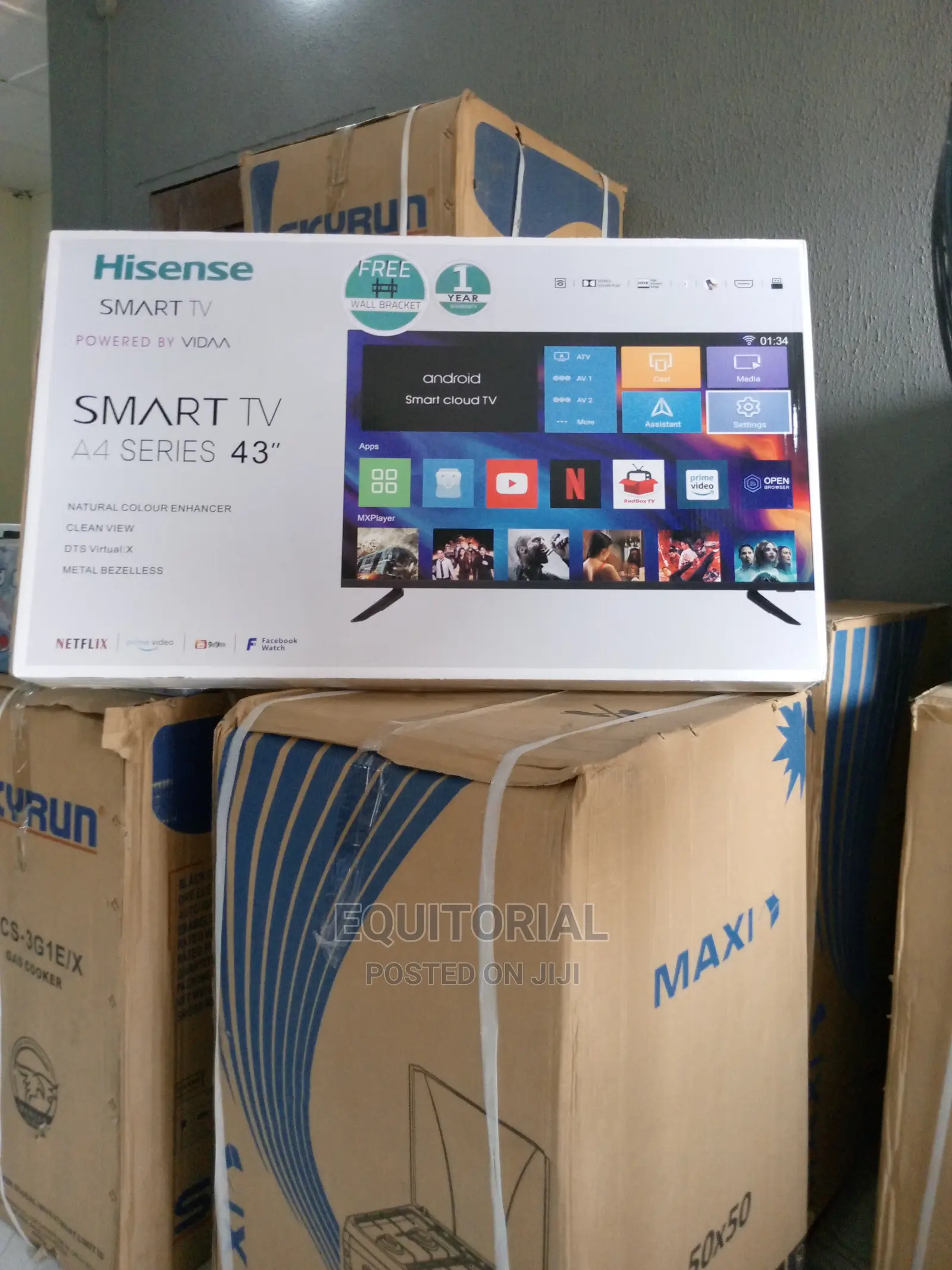 43'' Hisense Smart TV A4 ,Prime Video,Metal Bezelless