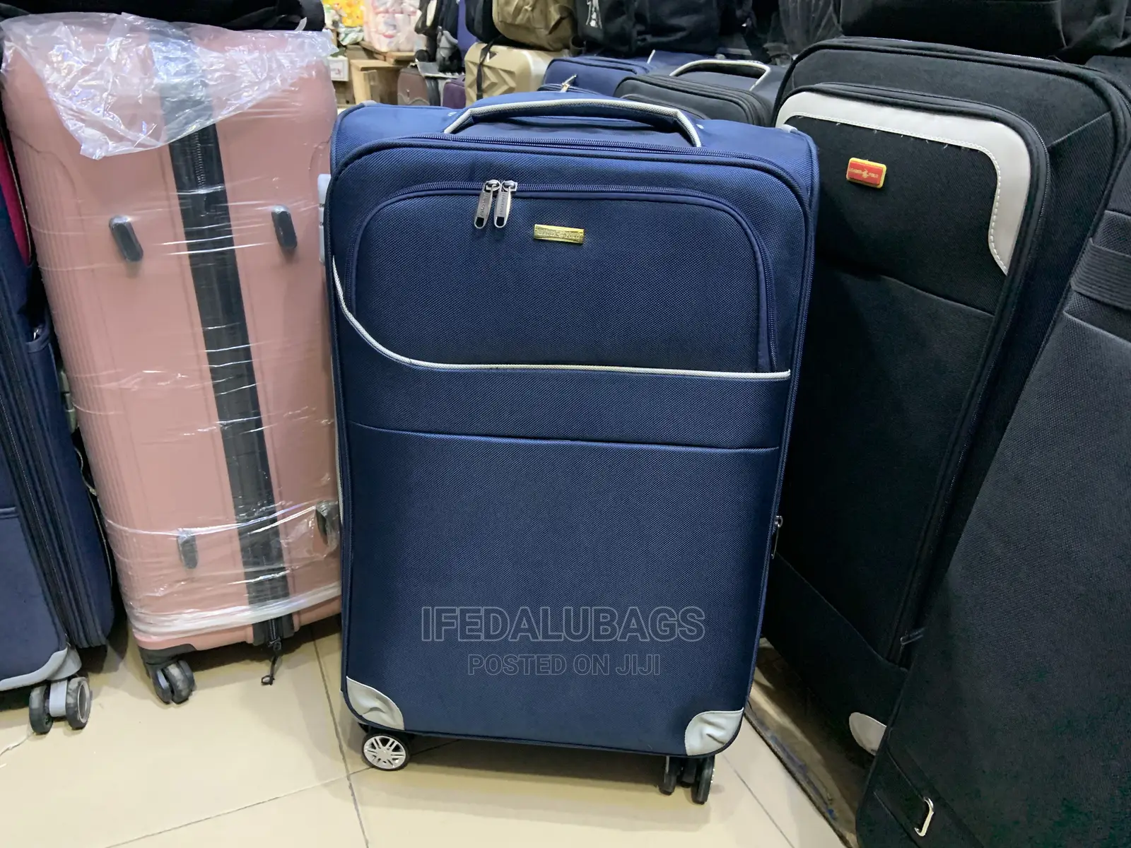 Medium Size Blue Traveling Luggage