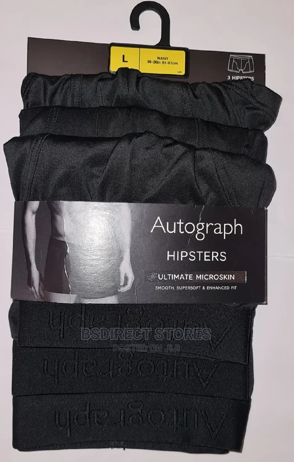 Marks and Spencer Black 3 Pack Ultimate Supersoft Hipsters