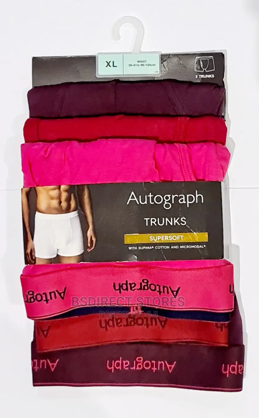 Marks and Spencer Pink Mix 3 Pack Supima Cotton Blend Trunks