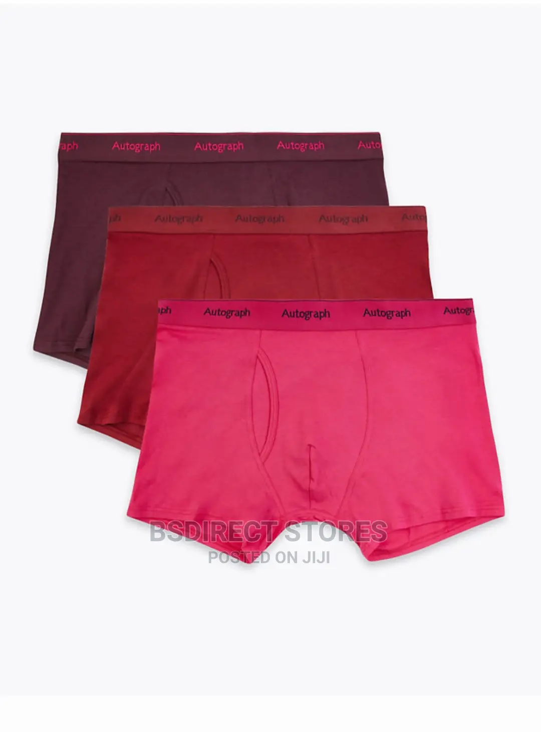 Marks and Spencer Pink Mix 3 Pack Supima Cotton Blend Trunks