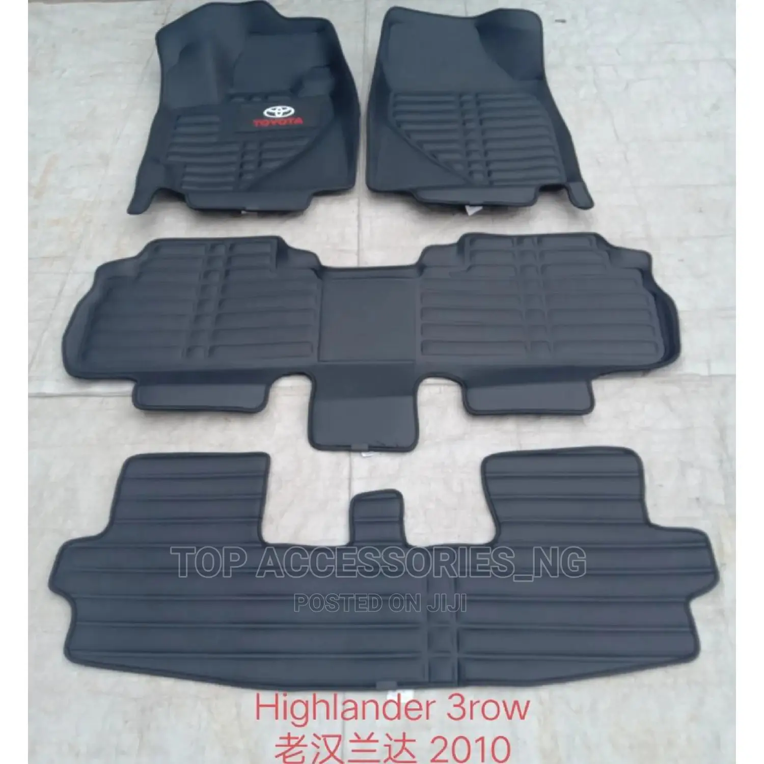 Waterproof Leather Foot Mat for Toyota Highlander and Camry