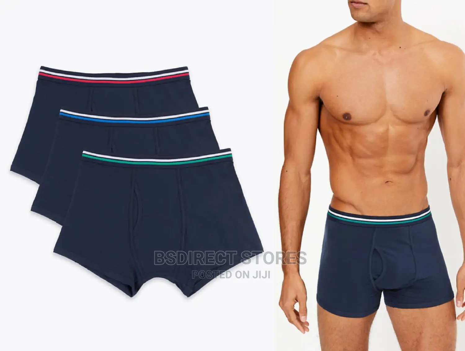 Marks and Spencer Blue Mix 3pk Cotton Cool Fresh Trunks