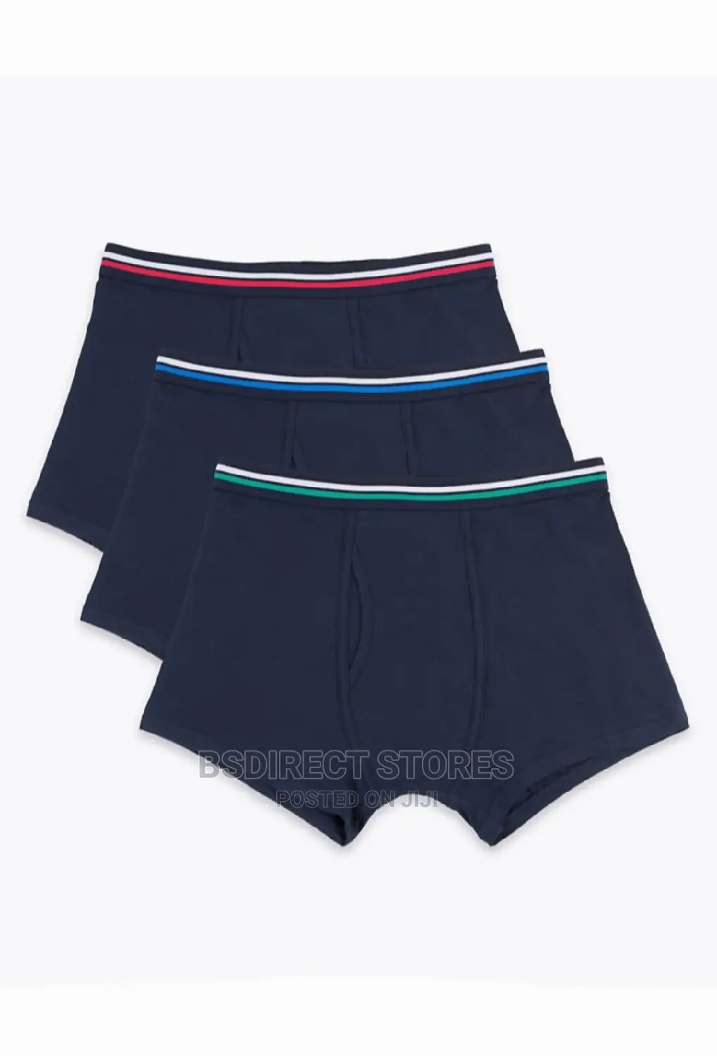 Marks and Spencer Blue Mix 3pk Cotton Cool Fresh Trunks