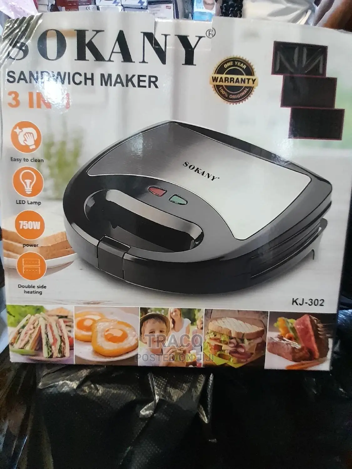 Sokany 3in1 Waffle and Sandwich Maker - 750w