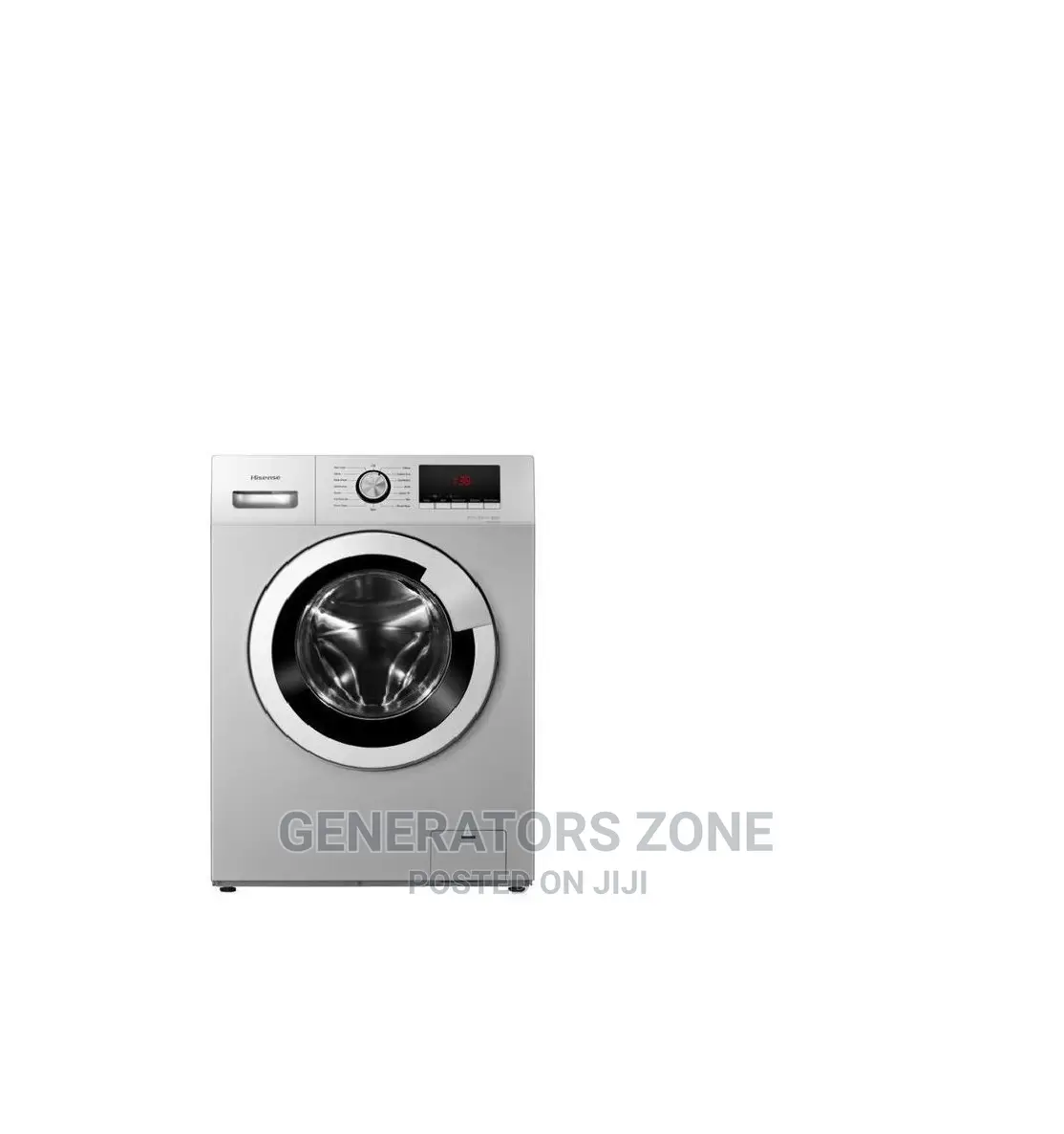 Silver- 8kg- Hisense Front Load Washer and Spin Machine