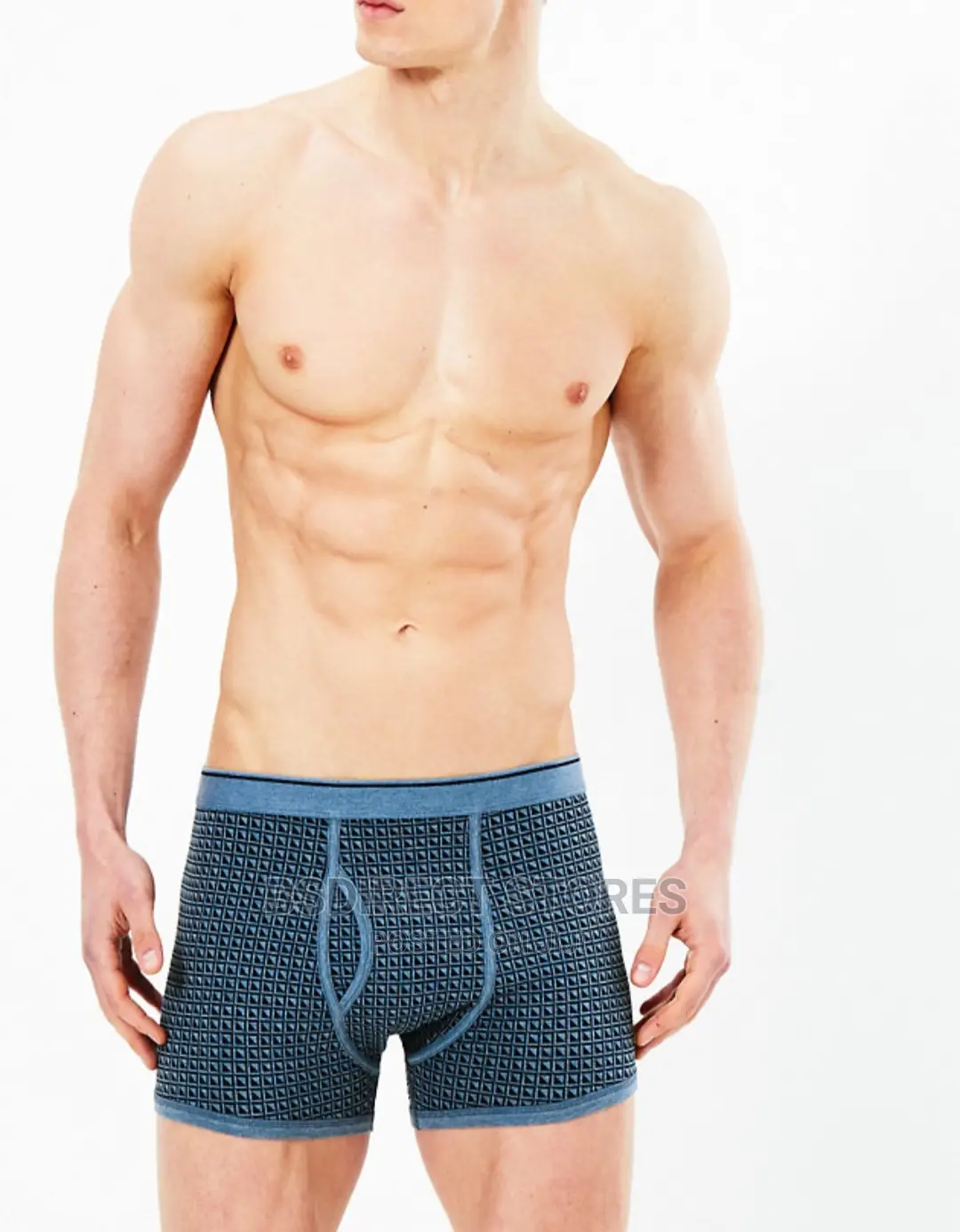 Marks and Spencer Blue Cubes 3pk Cotton Cool Fresh Trunks
