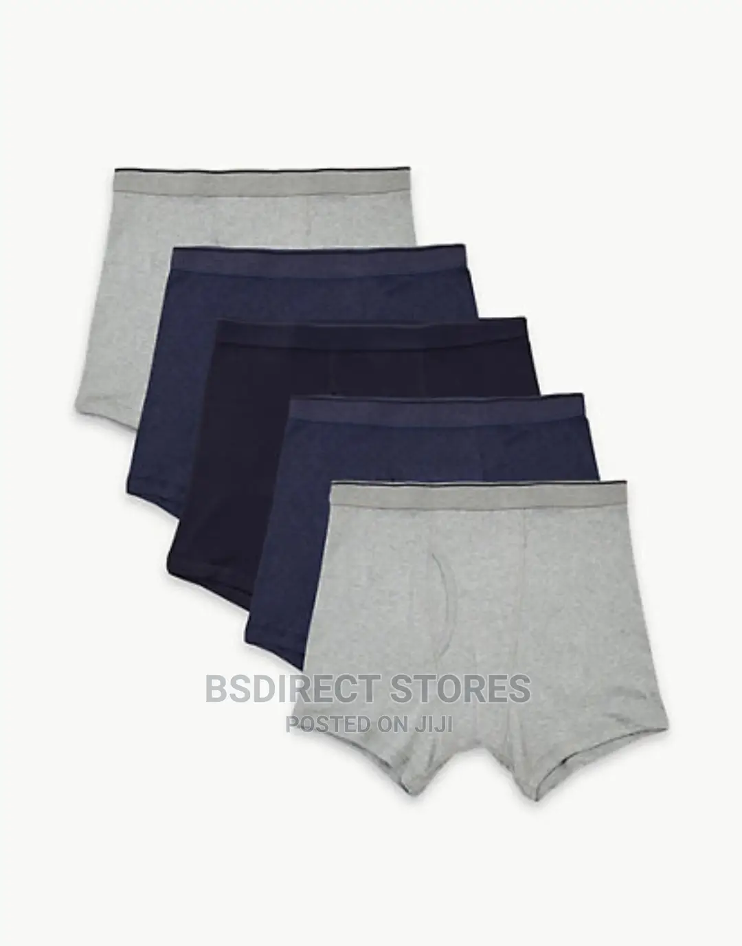Marks Spencer Blue/Grey 5 Packs Cotton Cool Fresh Trunks