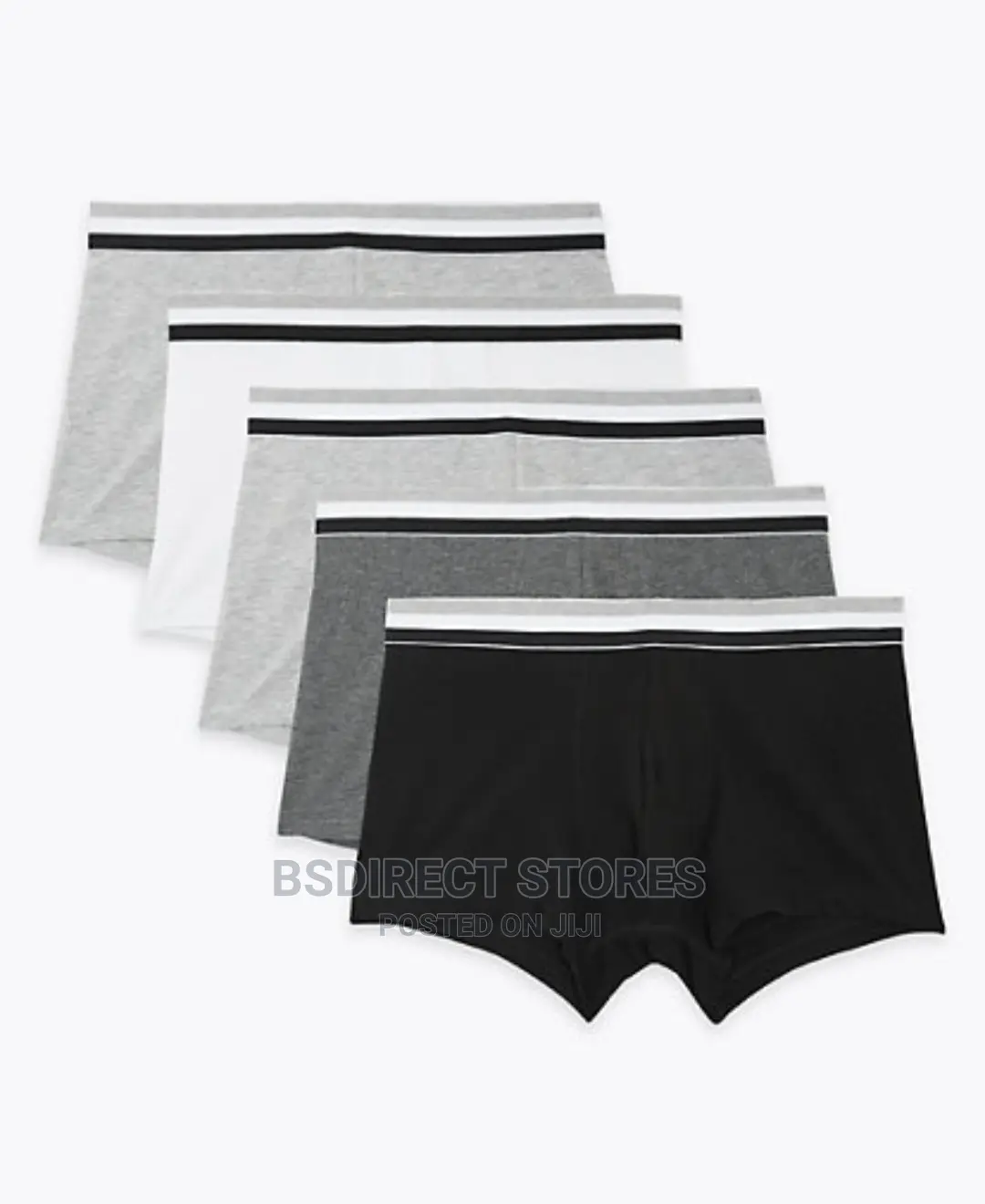 Marks and Spencer Grey Mix 5 PKS Cotton Cool Fresh Trunks