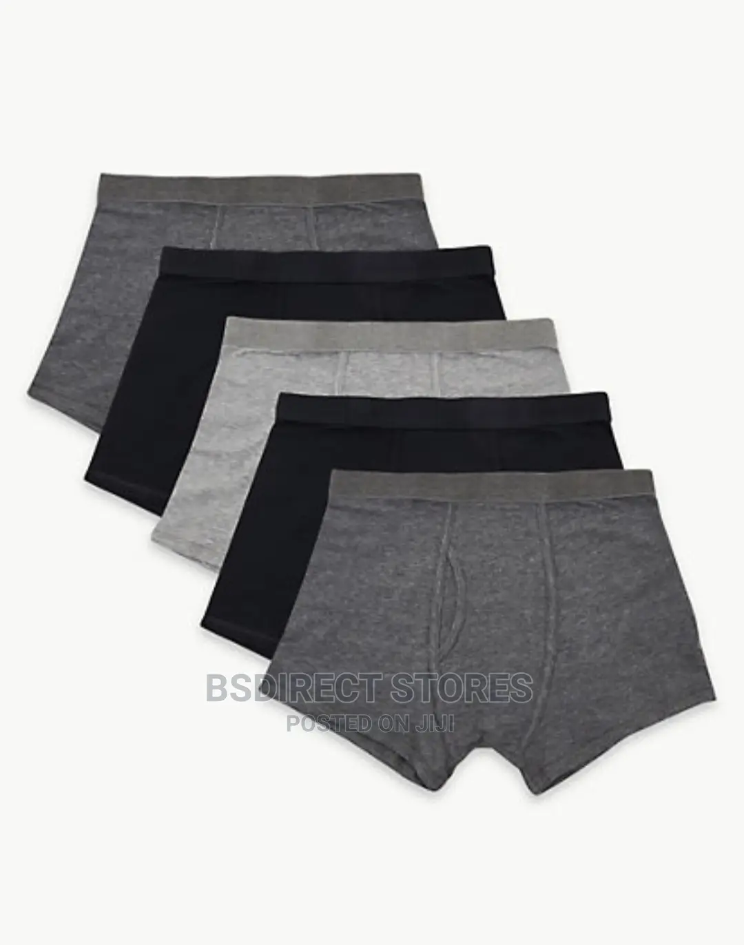 Marks Spencer Grey/Black 5packs Cotton Cool Fresh Trunks