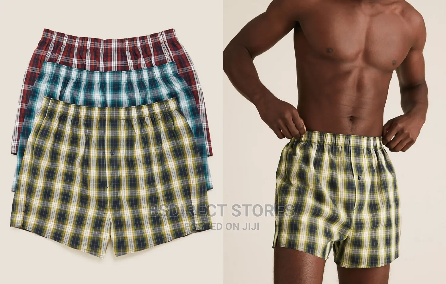Marks and Spencer 3pk Pure Cotton Blue Print Woven Boxers