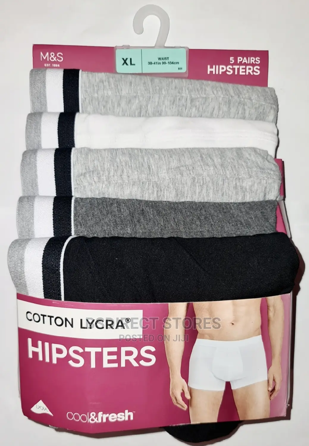 Marks and Spencer Grey/Black 5pack Cool and Fresh Hipsters