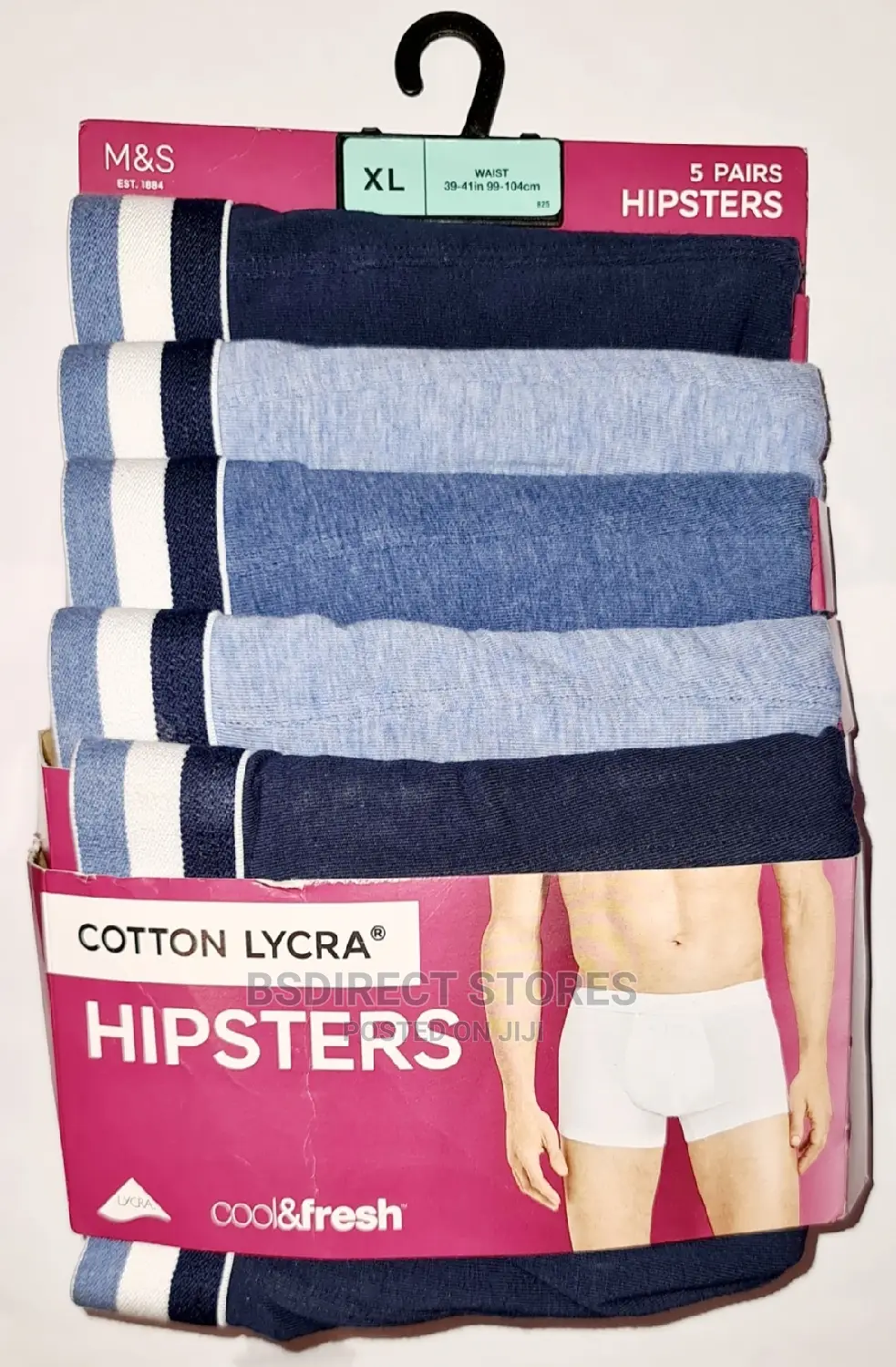 Marks and Spencer Denim Mix 5 Pack Cool and Fresh Hipsters