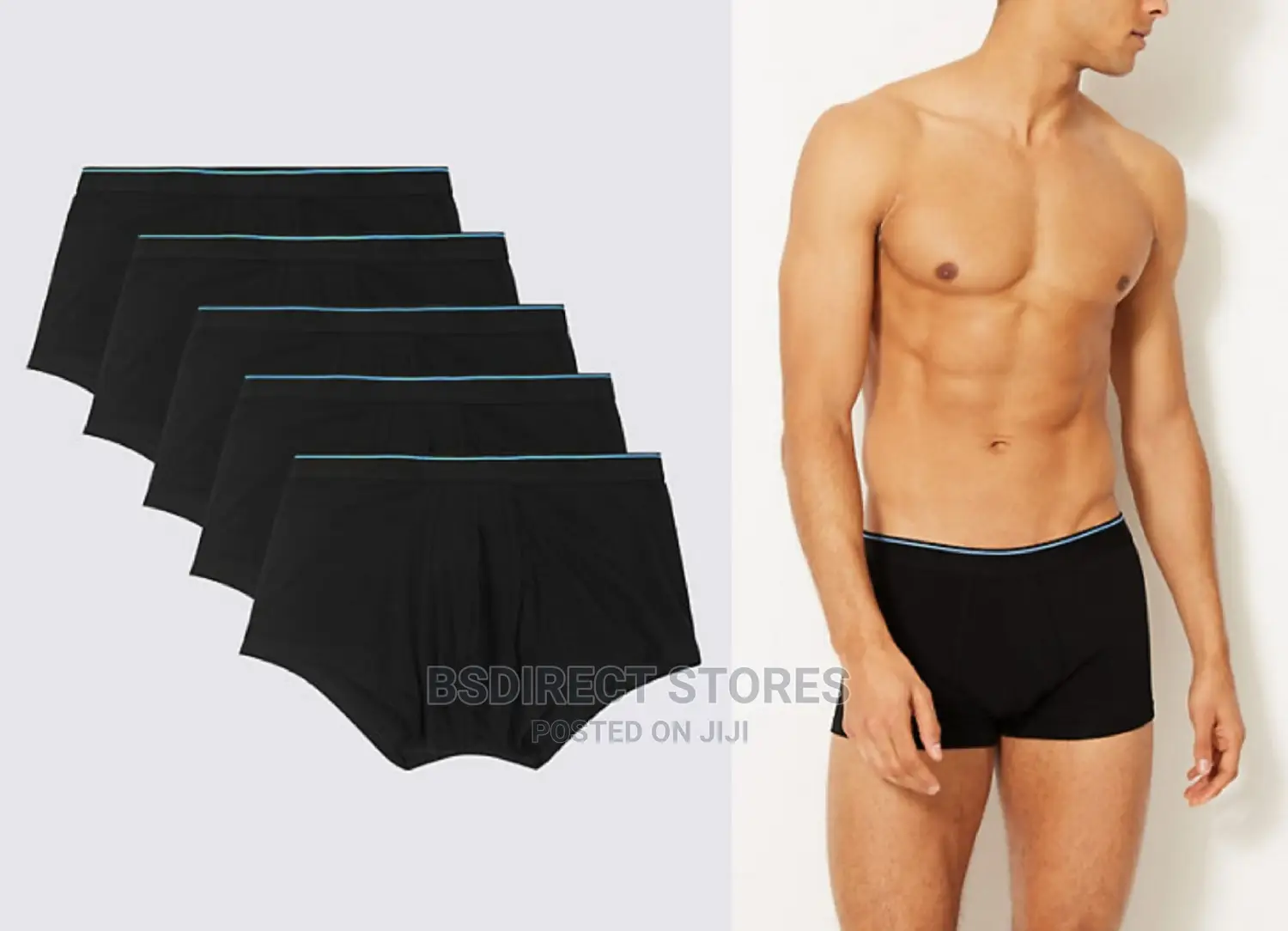 Marks and Spencer Black Mix 5 Pack Cool Fresh Hipsters