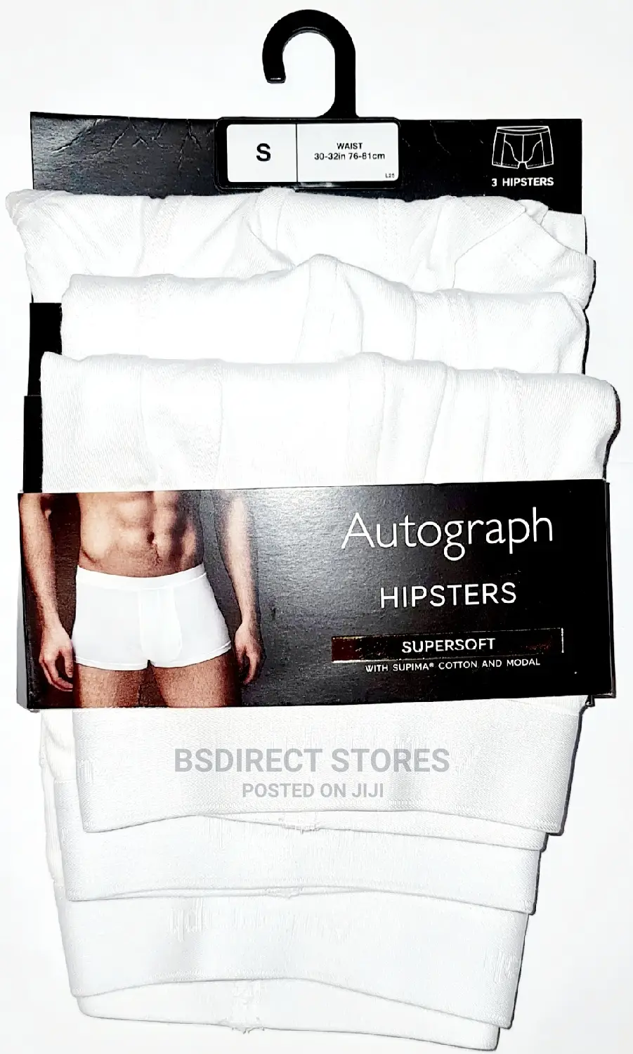 Marks and Spencer Pure White 3pk Supima Cotton Blend Hipster