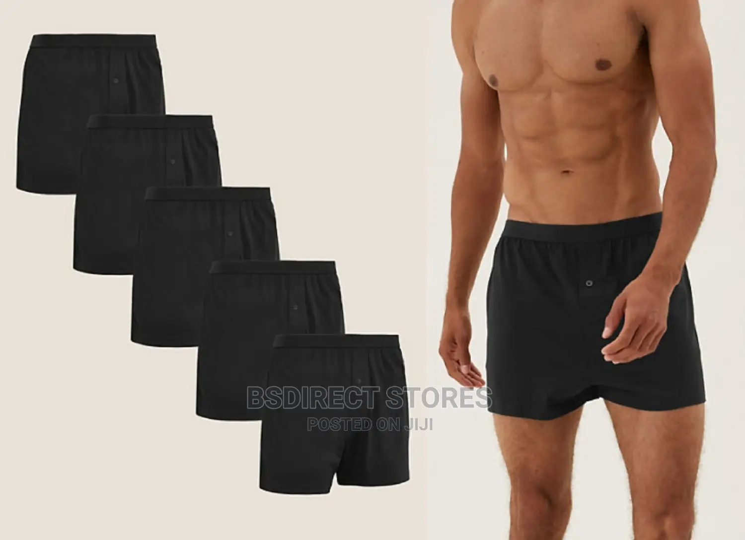 Marks and Spencer Black 5 Pack Cool and Fresh Jersey Boxers