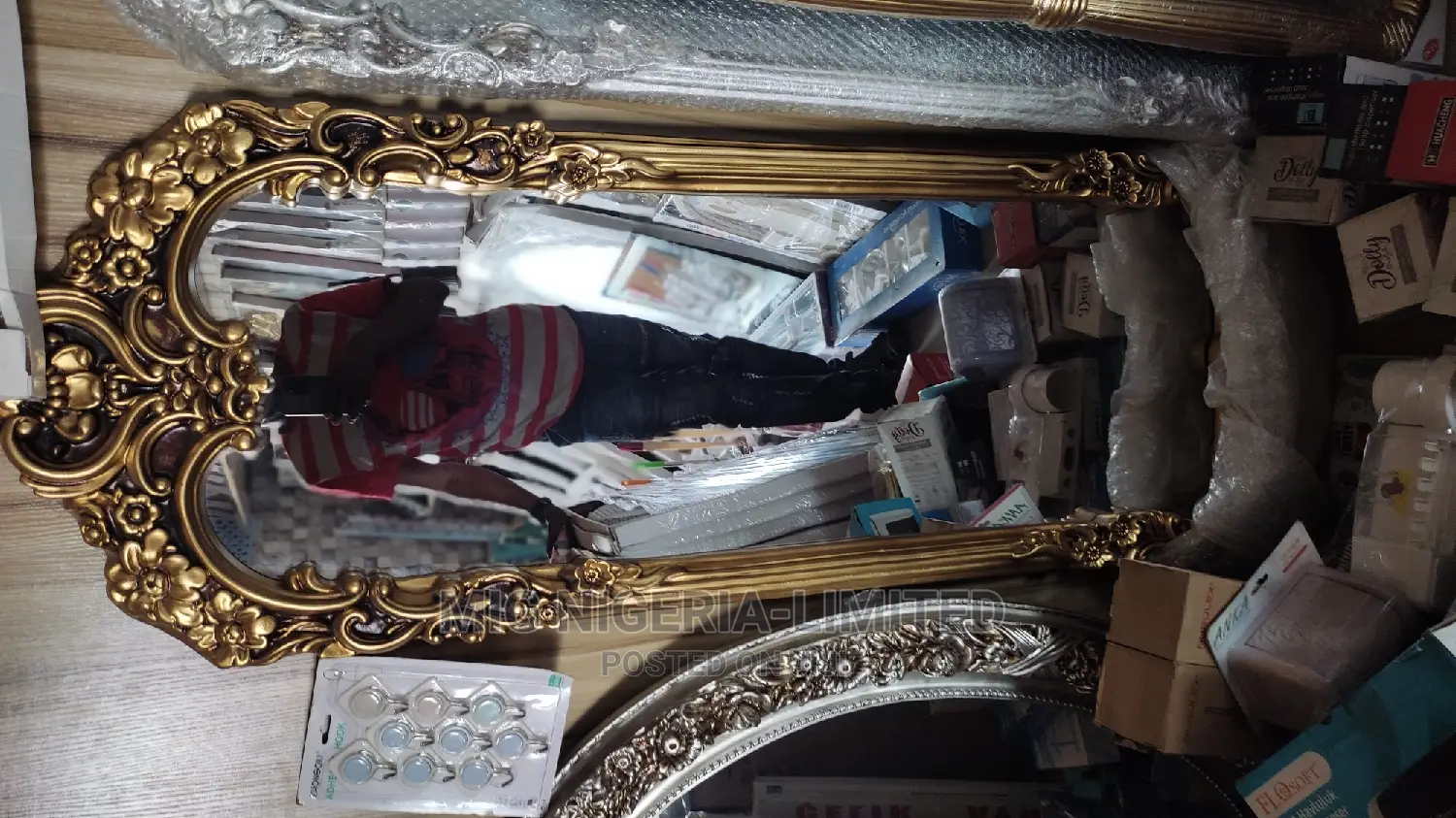 Gold Full Length Wall Ornate Vintage Mirror