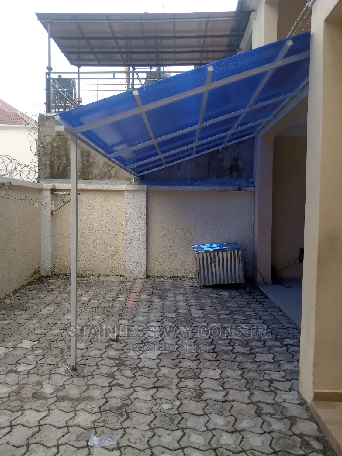 Backyard Sunshade Blue Skylight