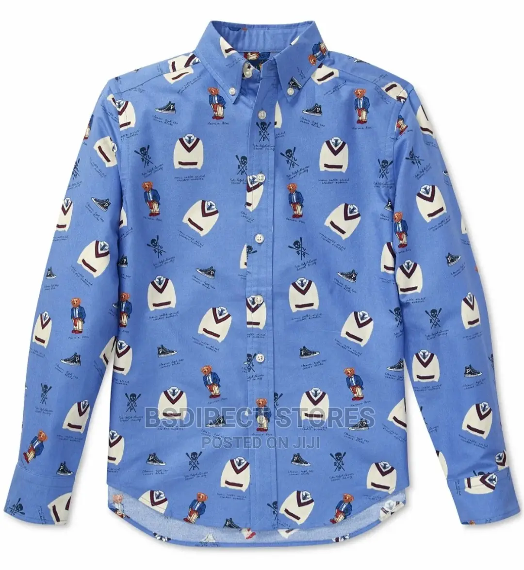 Polo Ralph Lauren Big Boys Icon Print Cotton Oxford Shirt