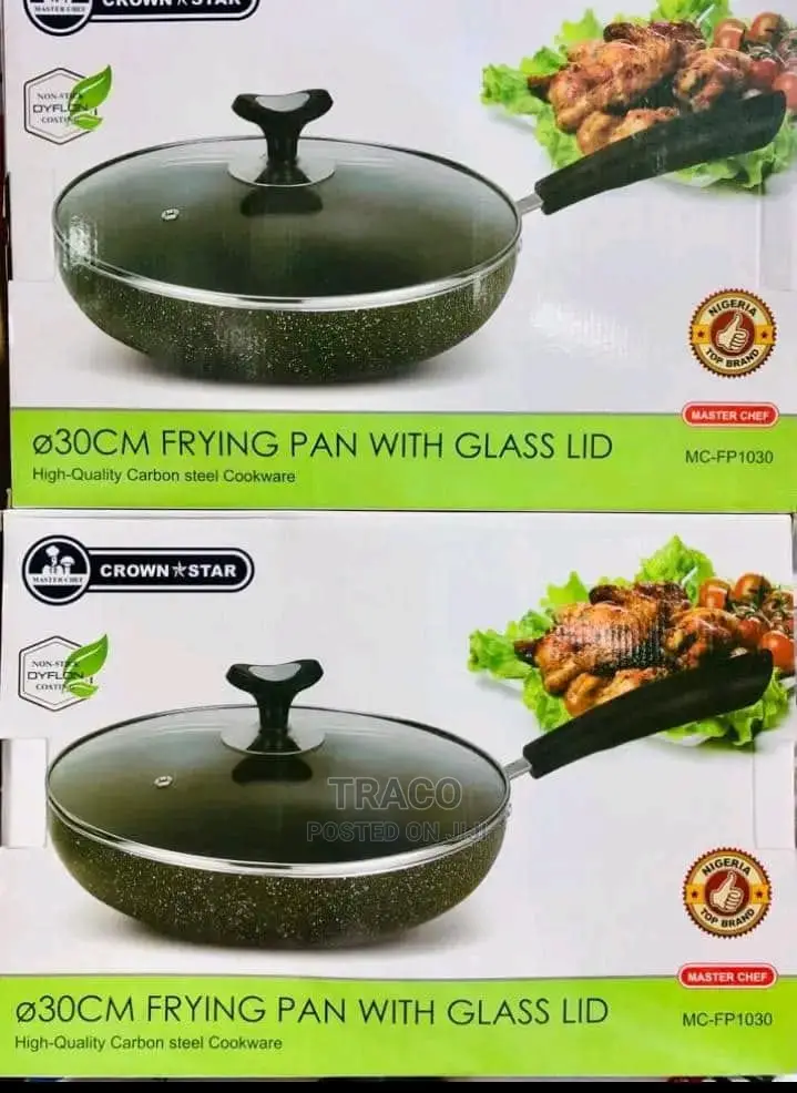 Masterpan Chef's Wok With Glass Lid - 12" 30cm