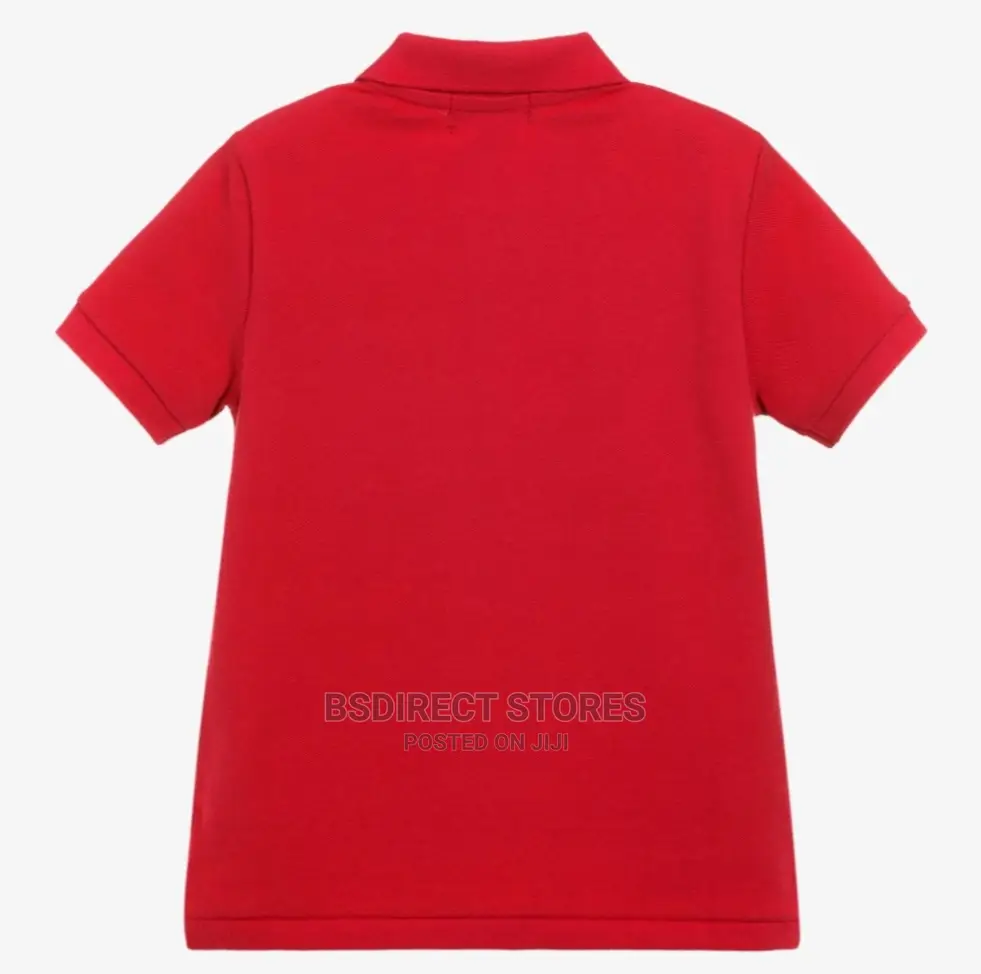 POLO RALPH LAUREN Boys/Girls Red Cotton Mesh Polo Shirt