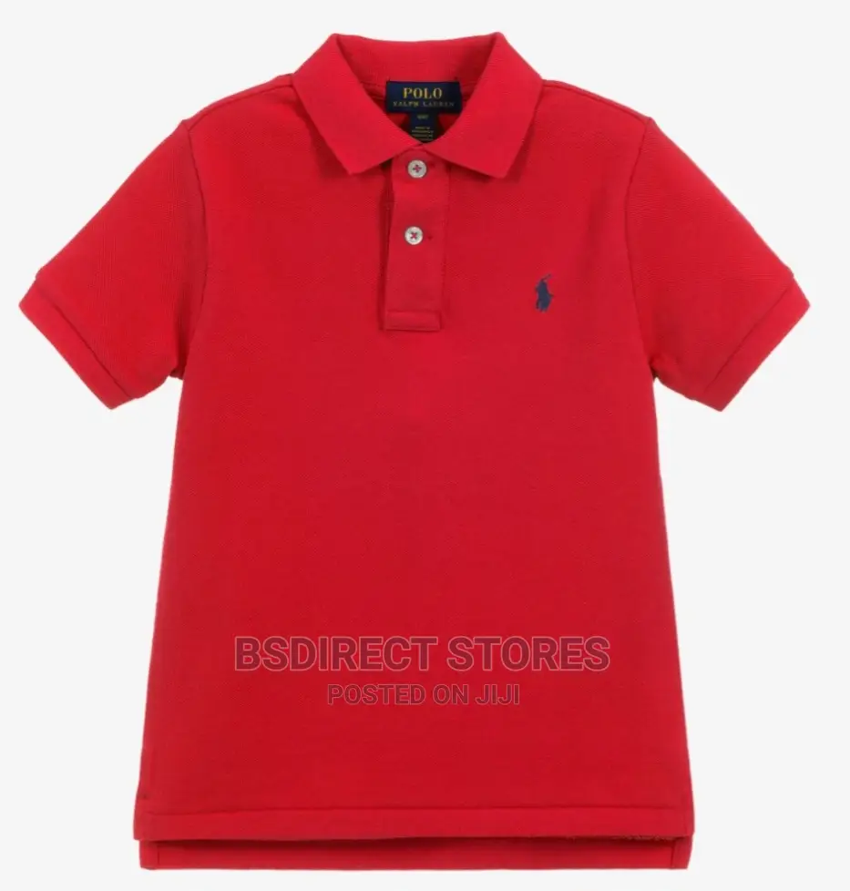 POLO RALPH LAUREN Boys/Girls Red Cotton Mesh Polo Shirt