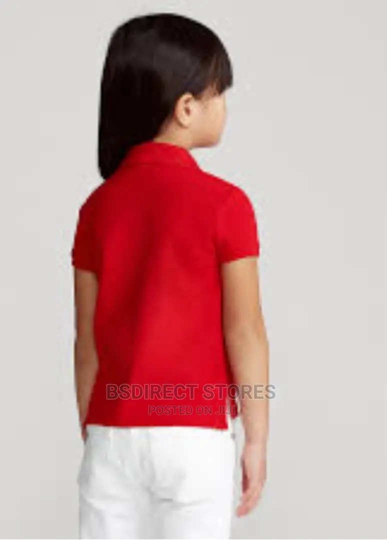 POLO RALPH LAUREN Boys/Girls Red Cotton Mesh Polo Shirt