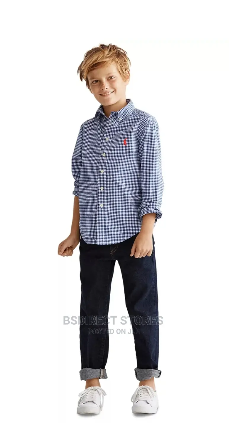 Ralph Lauren Boys/ Girls Blue White Check Gillingham Shirt