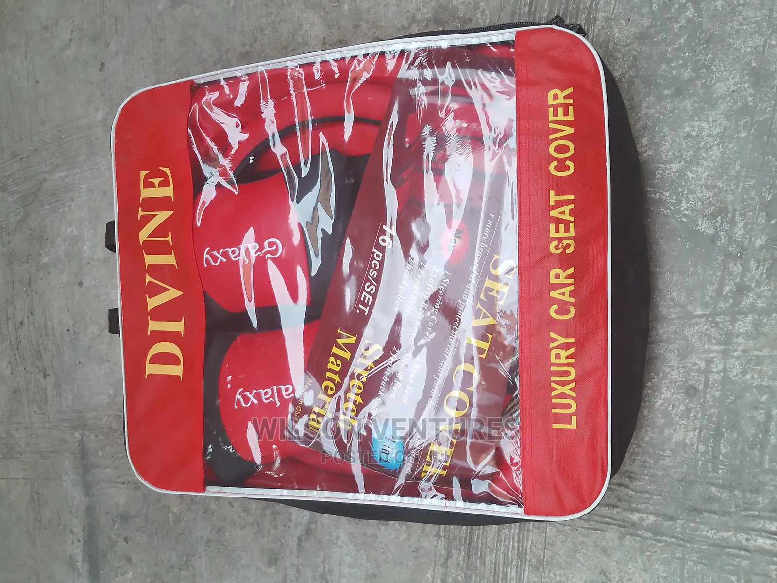 High Quality Galaxy 5 Seater Seat Cover- Red and Black