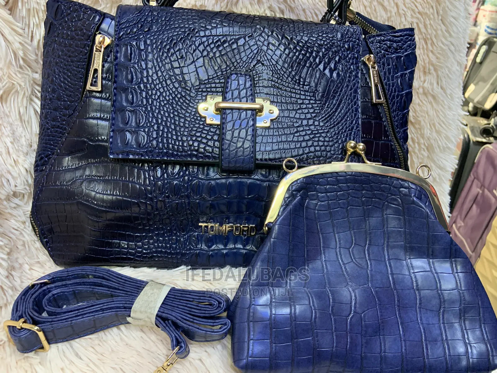 Quality 2n1 Croc Skin Hand Bag
