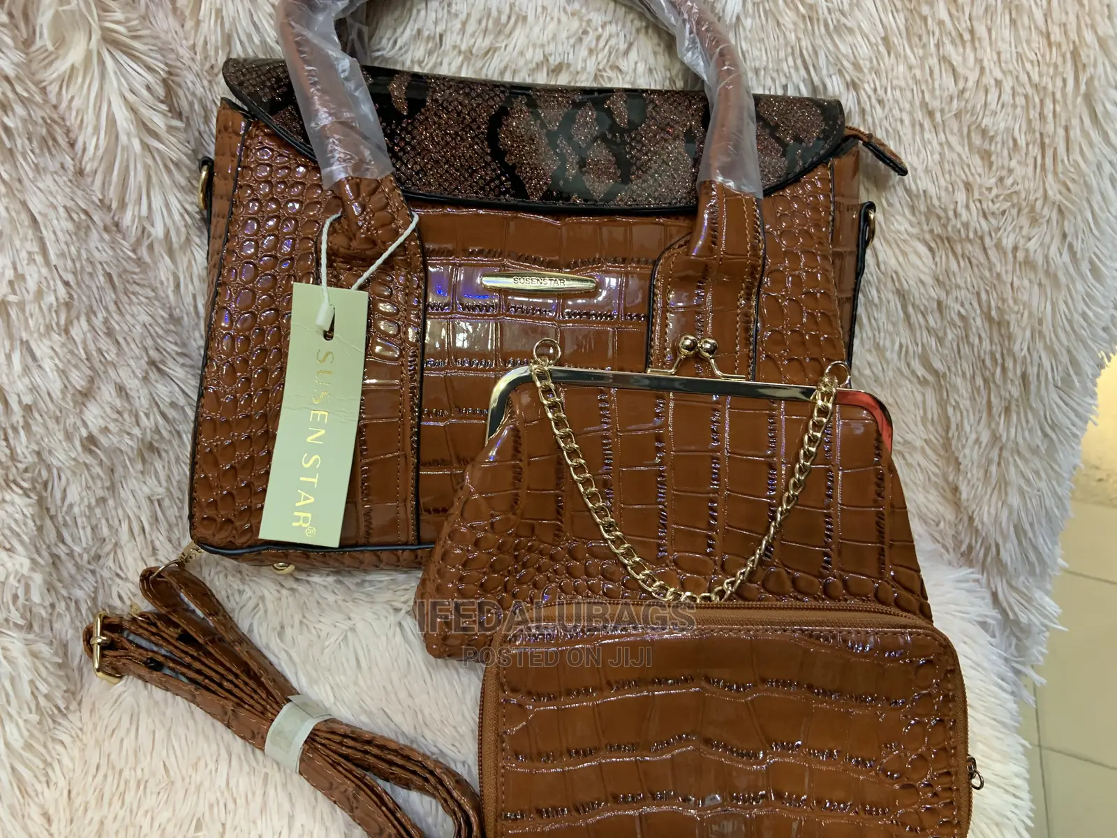Quality 3n1 Croc Skin Hand Bag