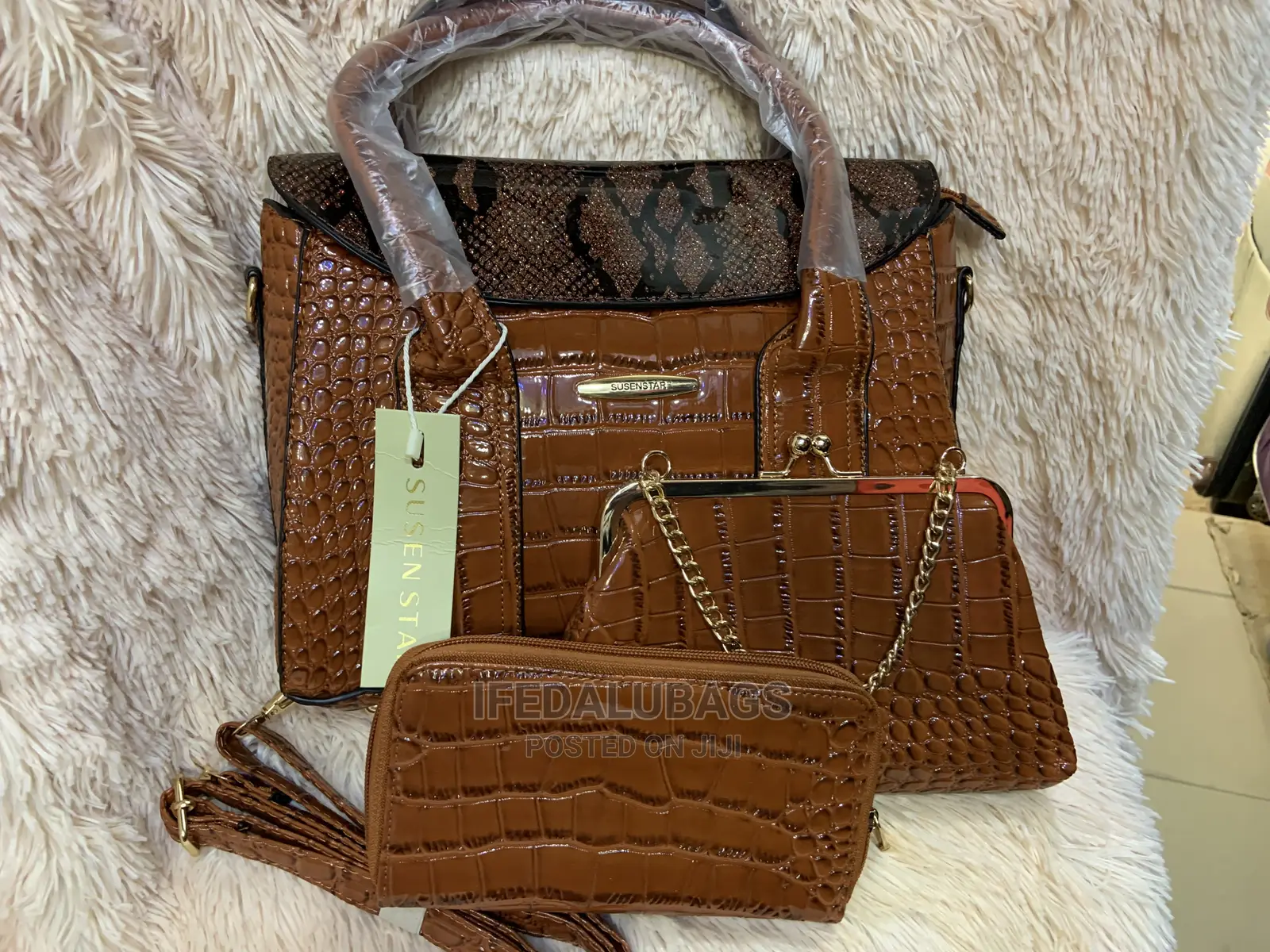Quality 3n1 Croc Skin Hand Bag