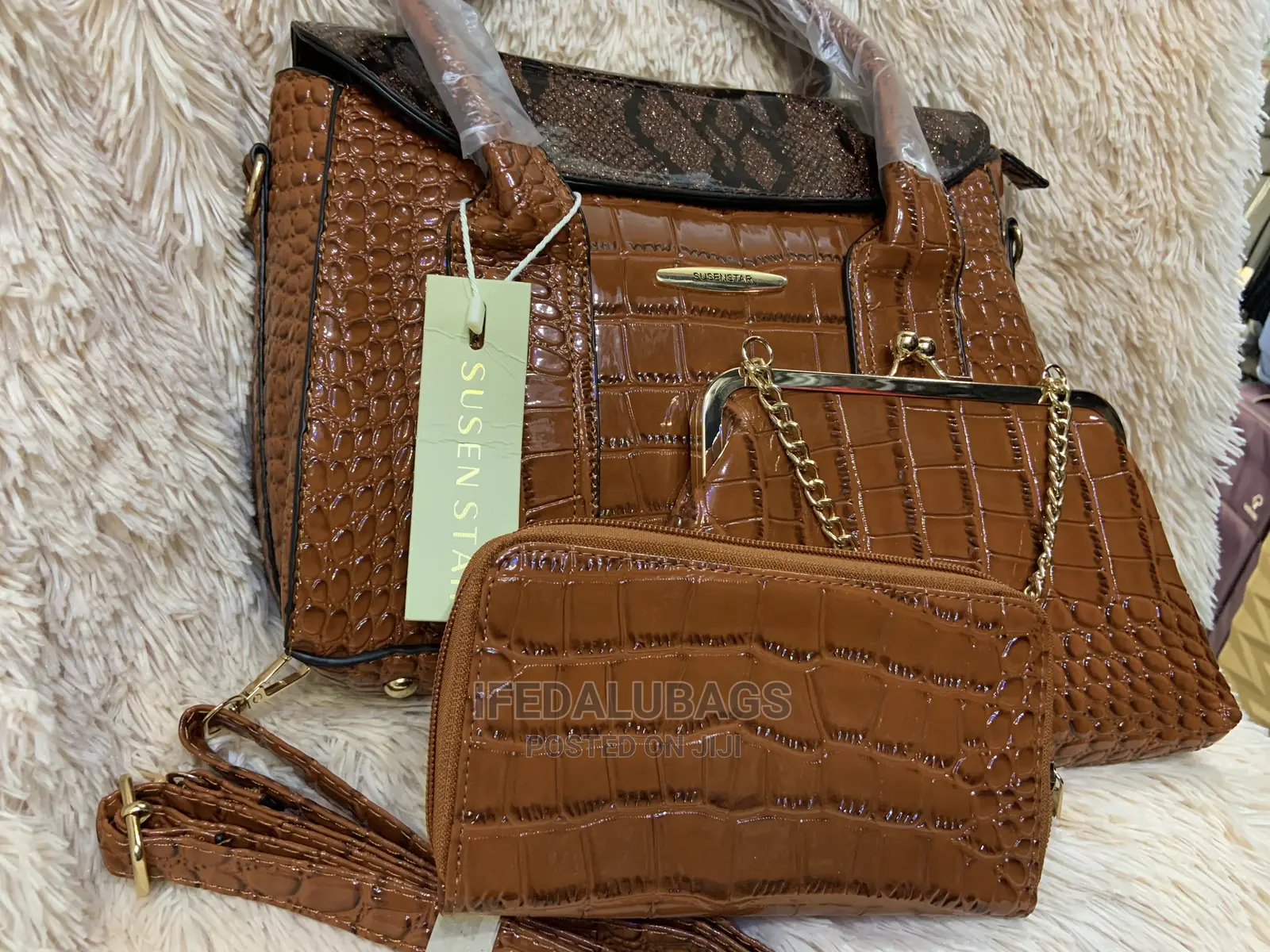 Quality 3n1 Croc Skin Hand Bag