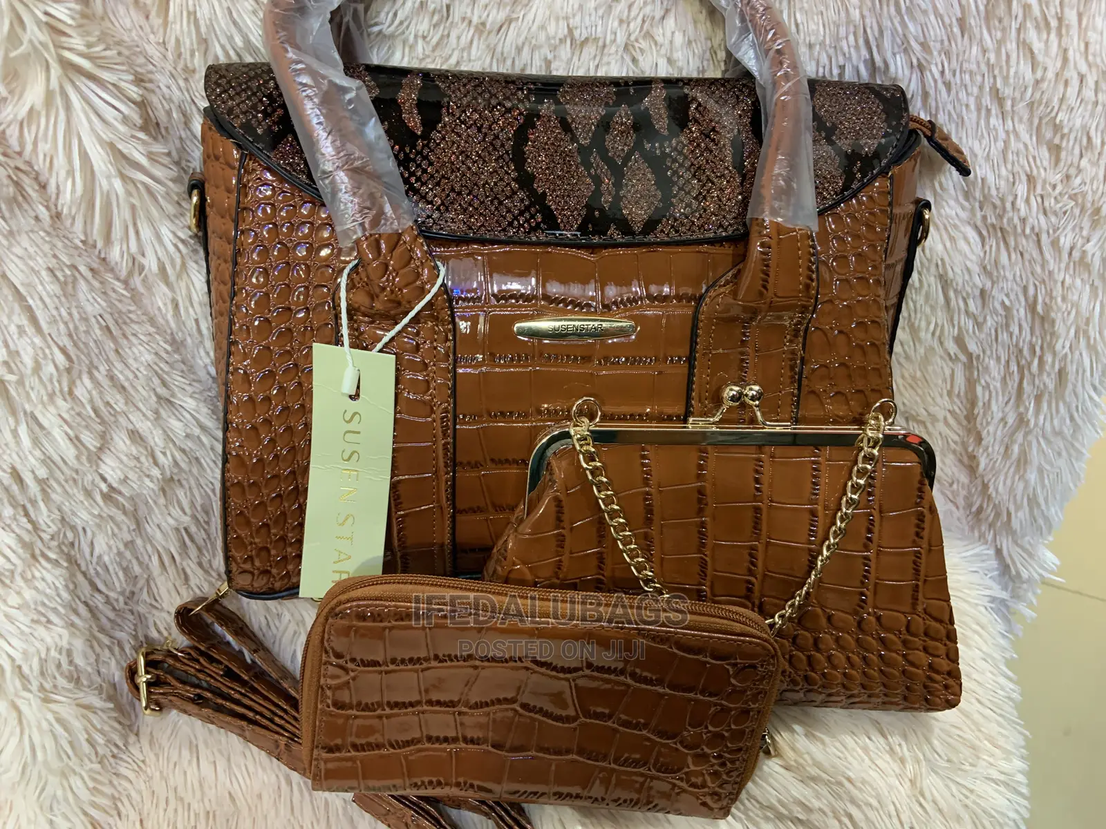 Quality 3n1 Croc Skin Hand Bag