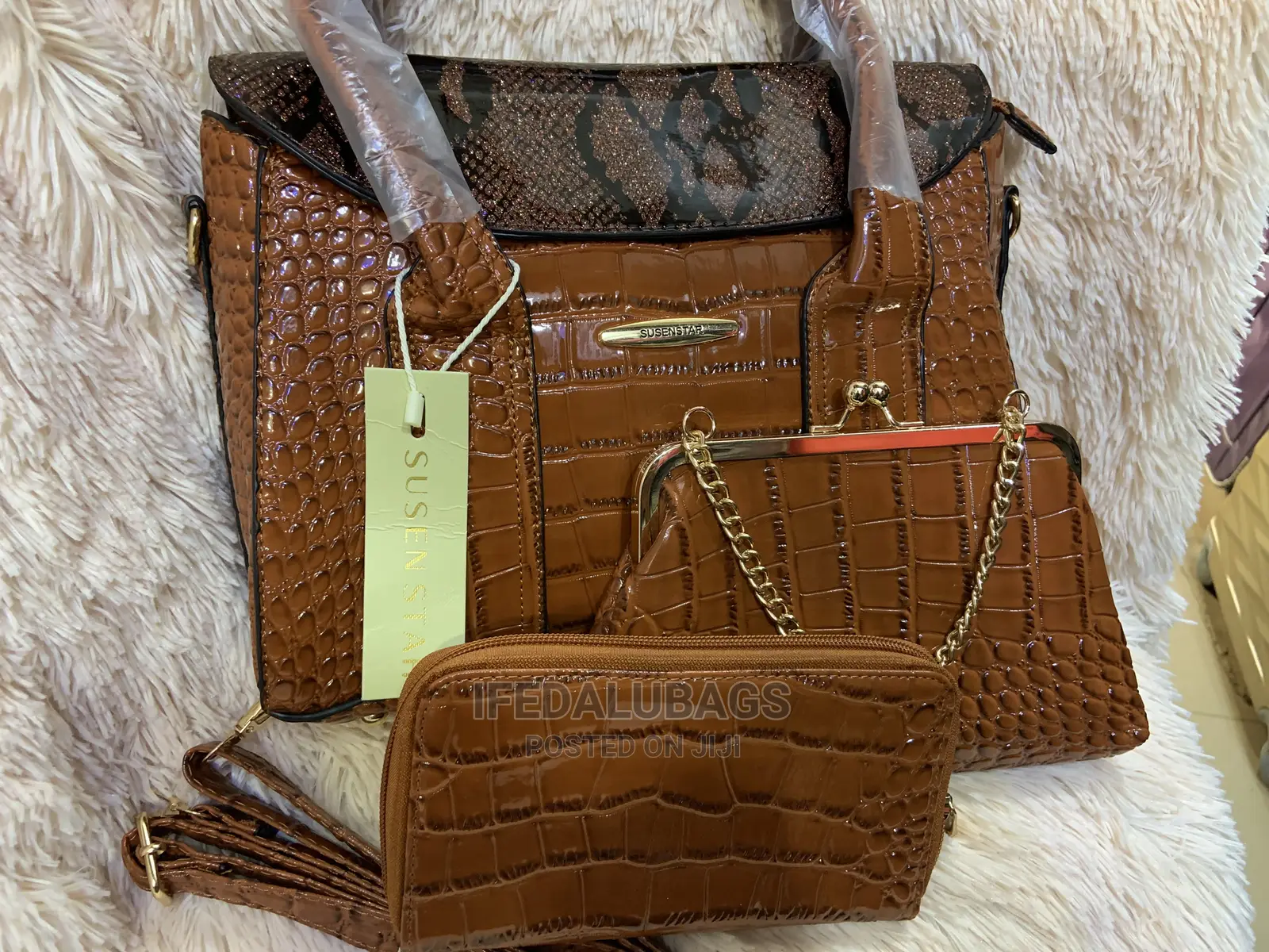 Quality 3n1 Croc Skin Hand Bag