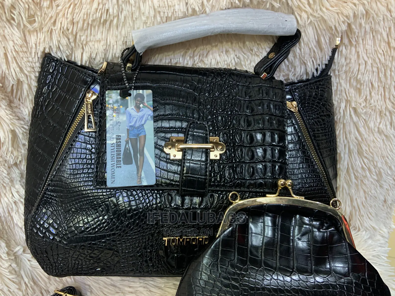 Quality 2n1 Croc Skin Hand Bag