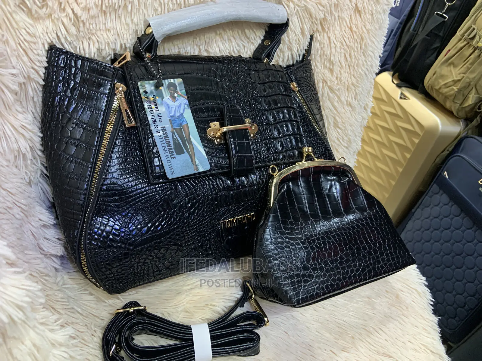 Quality 2n1 Croc Skin Hand Bag