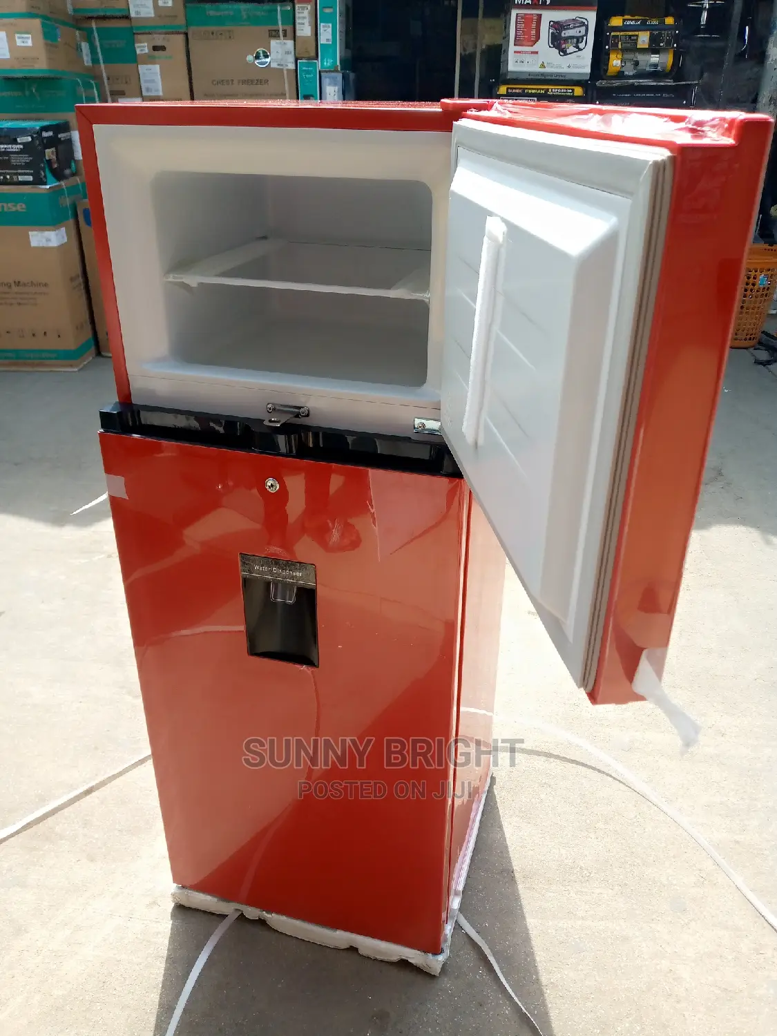 Hisense Double Doors Fridge 205liters Red