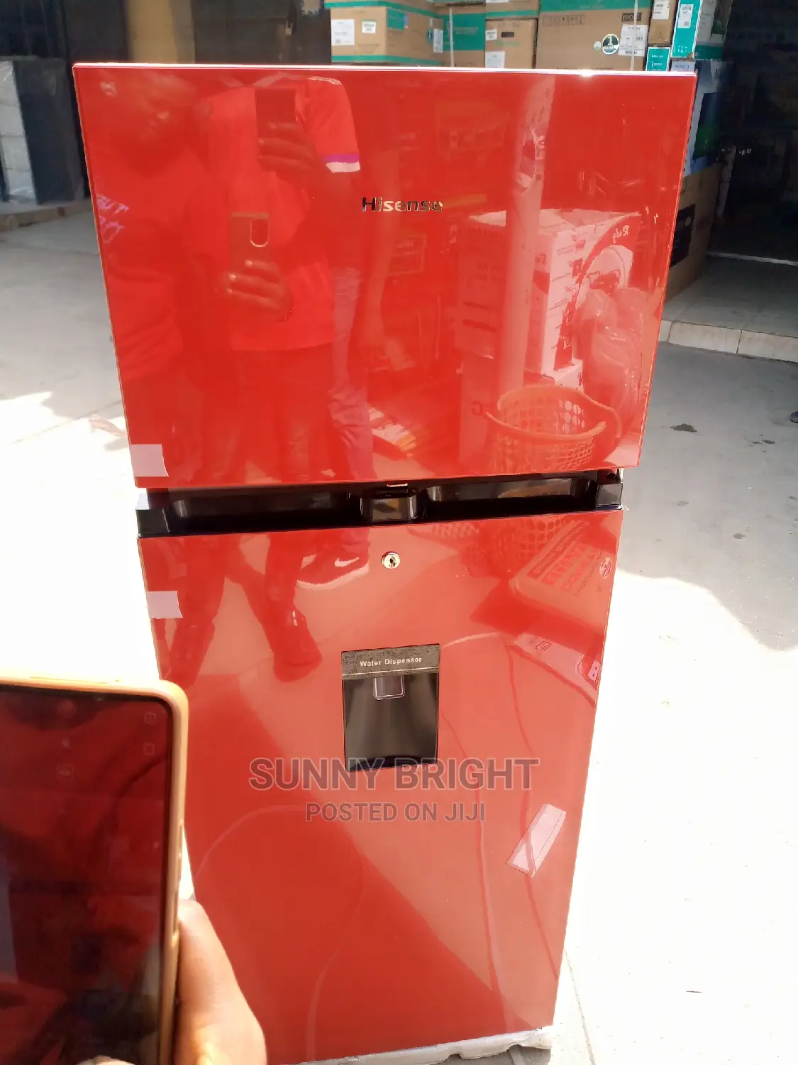 Hisense Double Doors Fridge 205liters Red