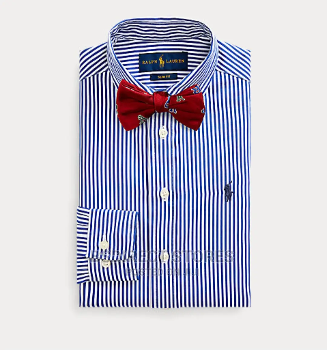 RALPH LAUREN Blue Logo-Embroidered Cotton Long-Sleeve Shirt