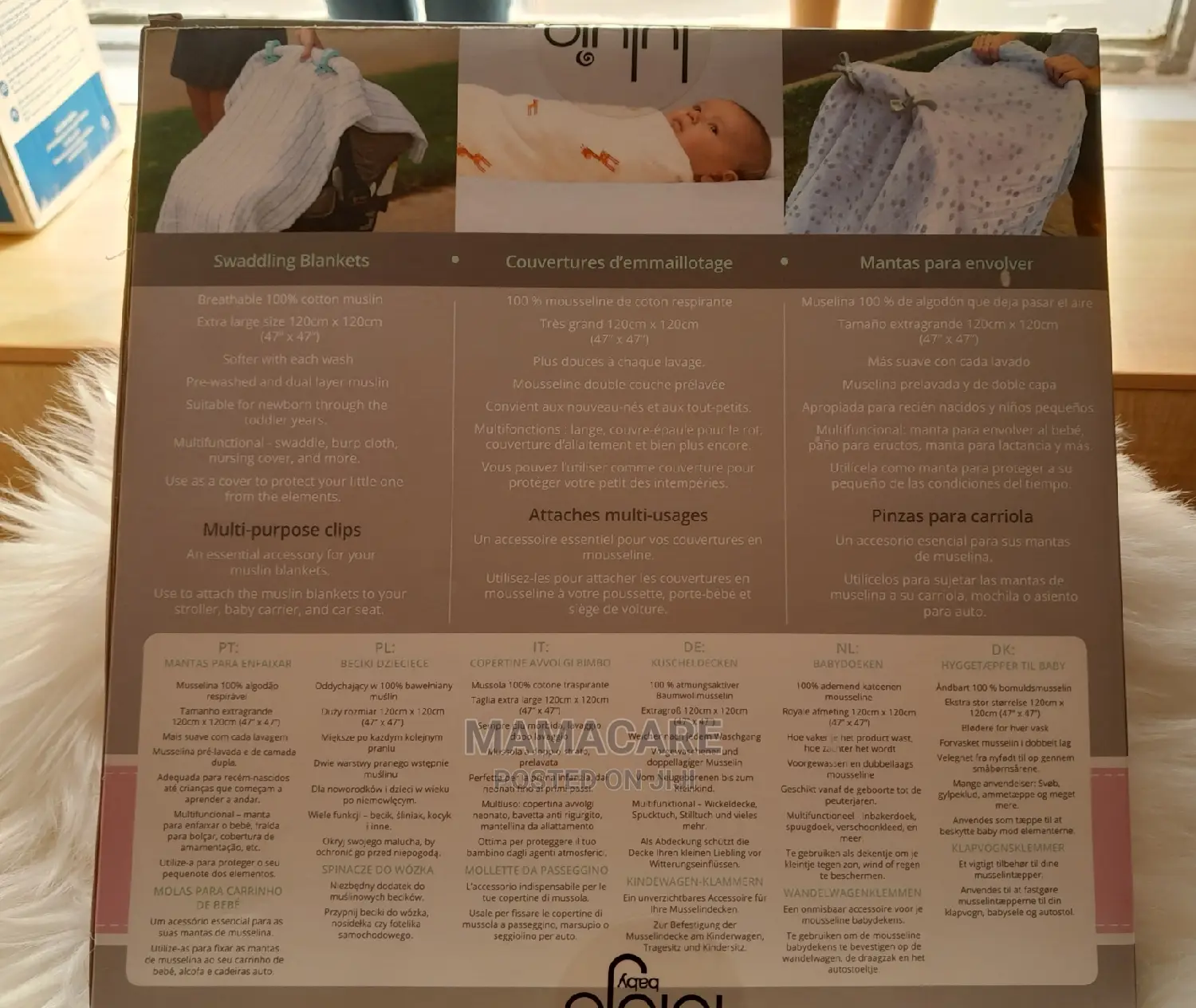 Lulujo Baby Muslin Swaddles Clips