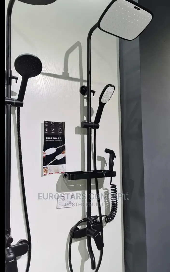 Black England Standing Shower With Bum Bum Tap