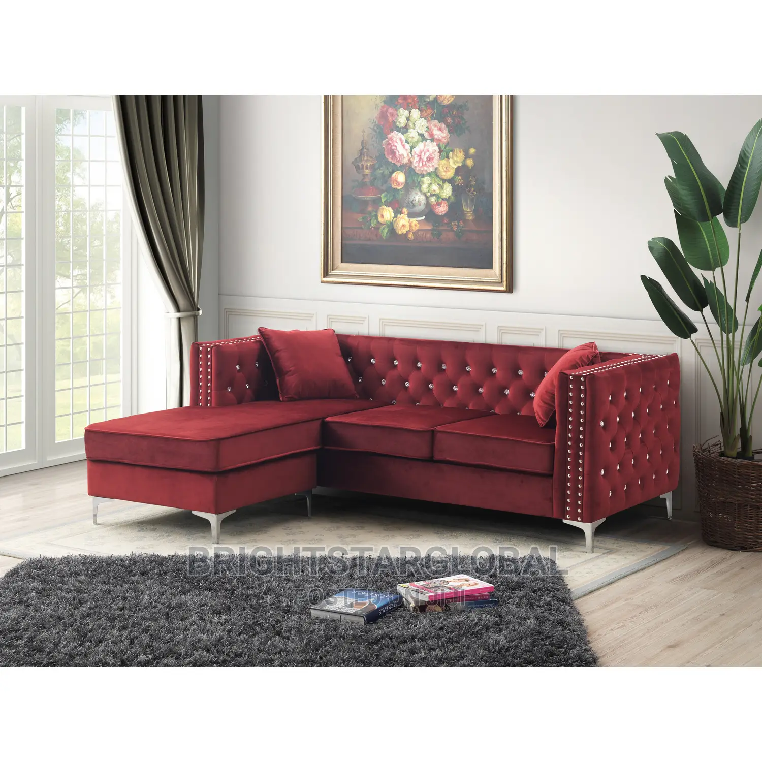 Home Chesterfield Lshape Sofas Chair
