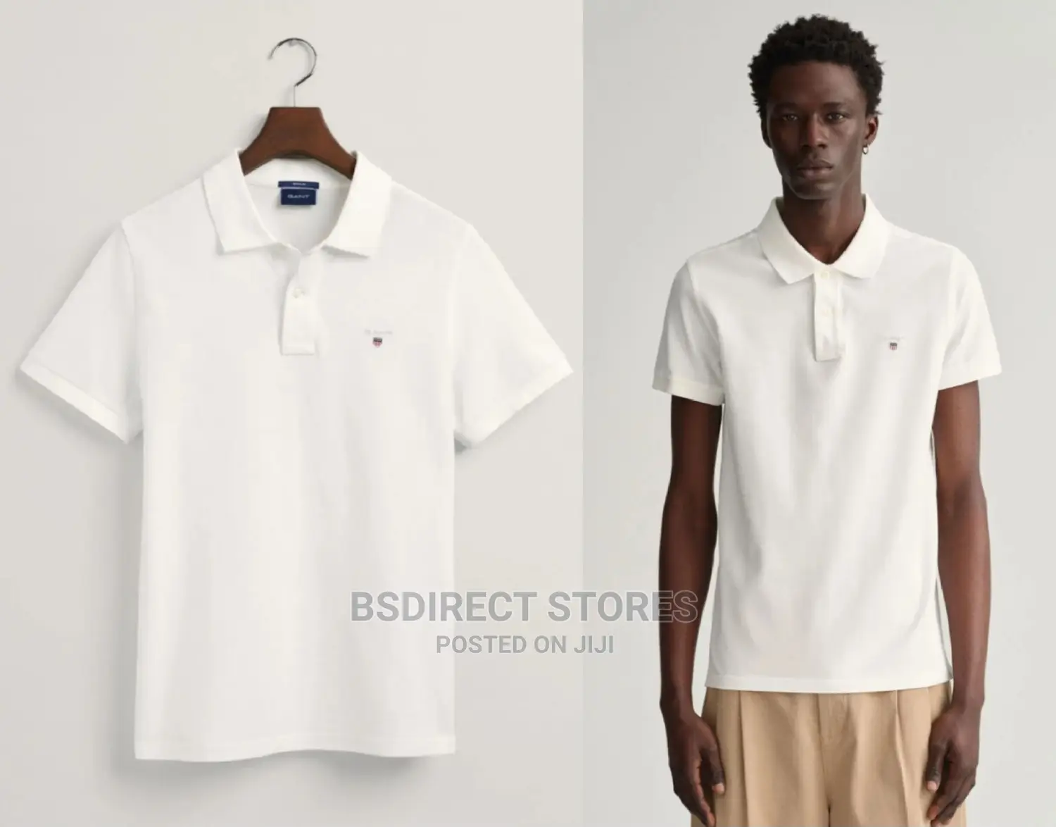 GANT Original WHITE Solid Pique Rugger Polo Men Shirt