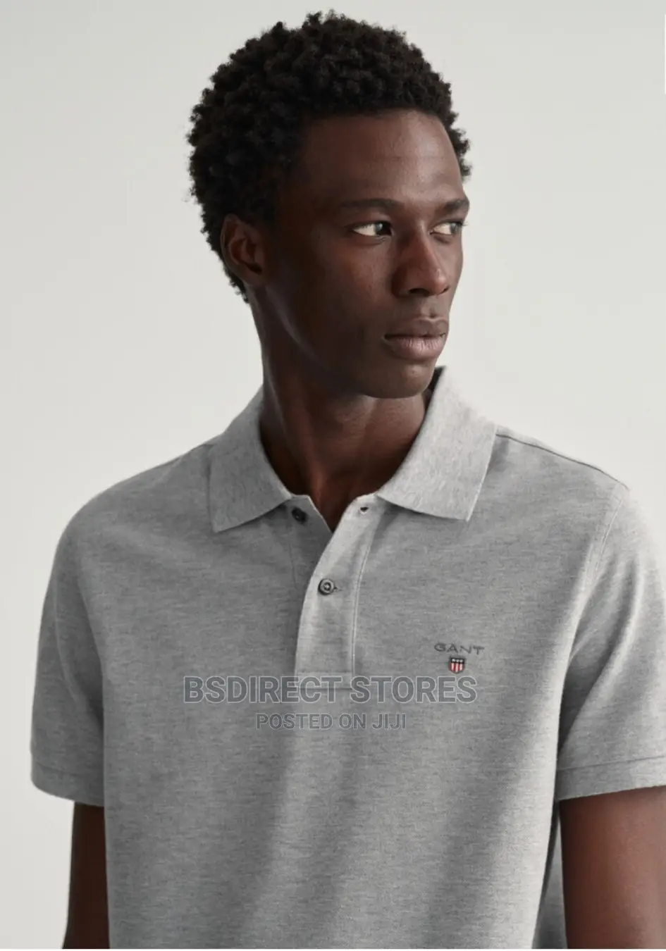 Gant Original Grey Melange Solid Pique Rugger Polo Men Shirt