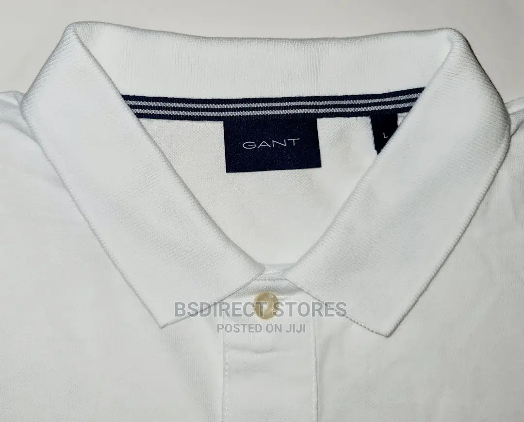GANT Original WHITE Solid Pique Rugger Polo Men Shirt