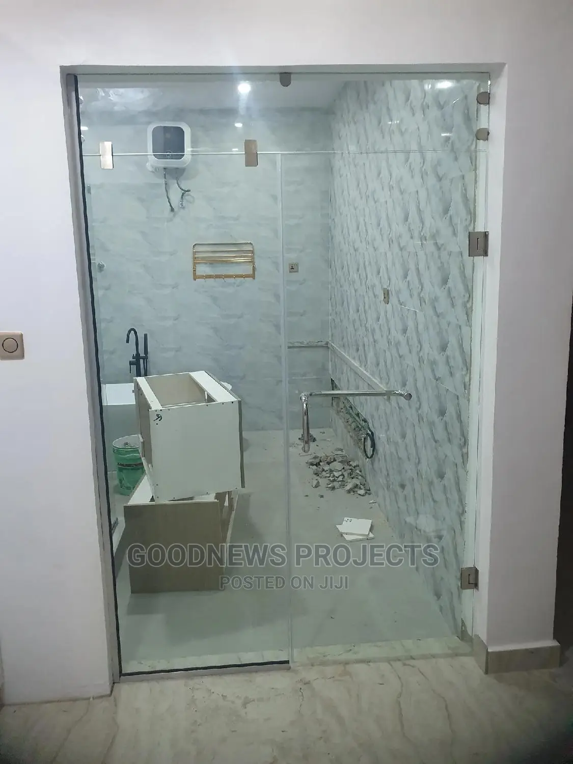 Glass Partition to Master Toilet