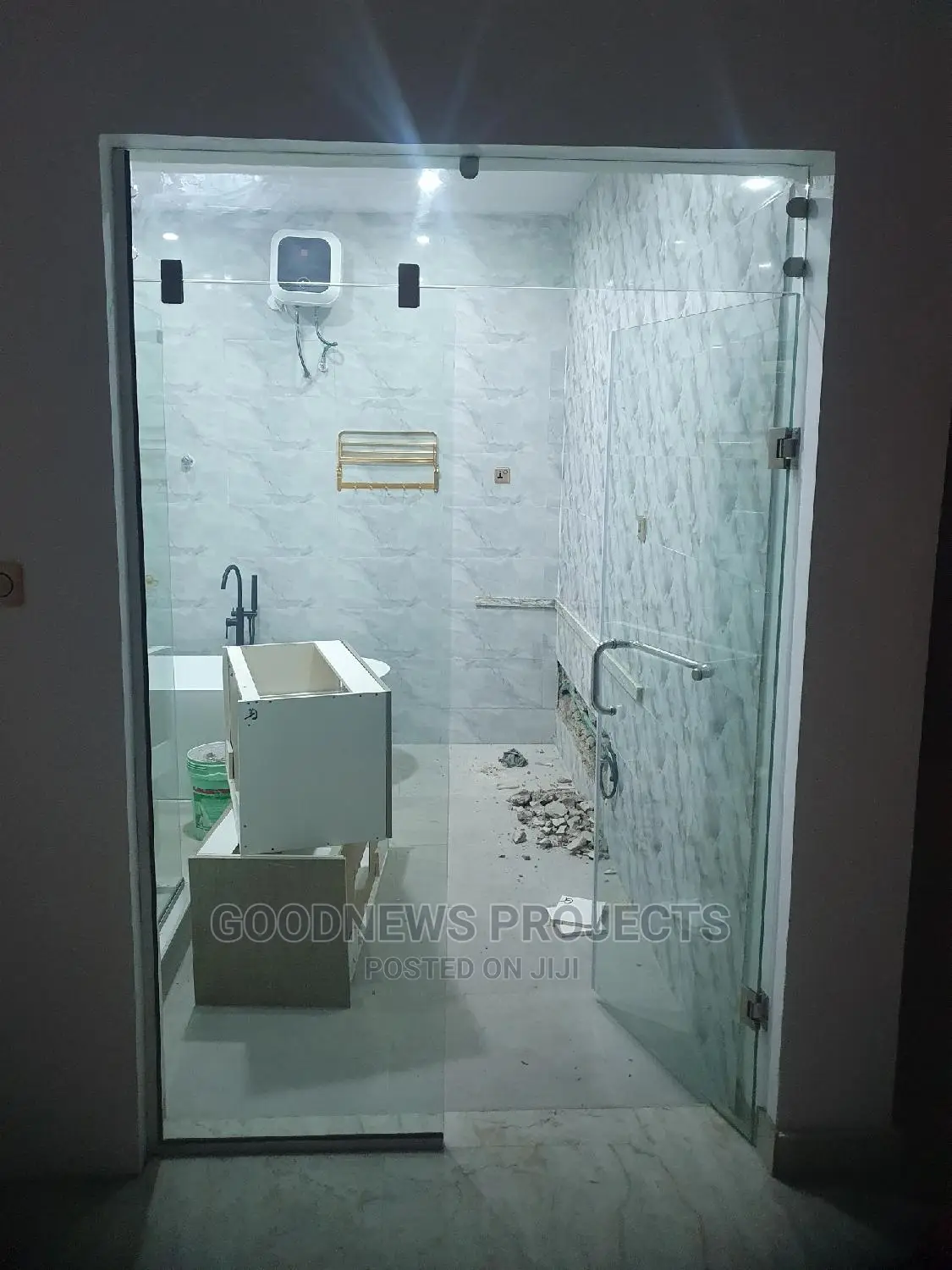 Glass Partition to Master Toilet